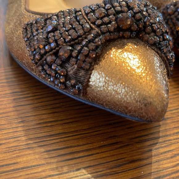 Tory Burch Vanessa Gold Bronze Flat - Picture 5 of 12